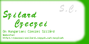 szilard czeczei business card