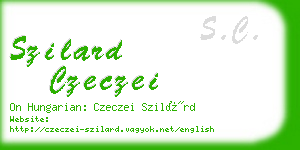 szilard czeczei business card